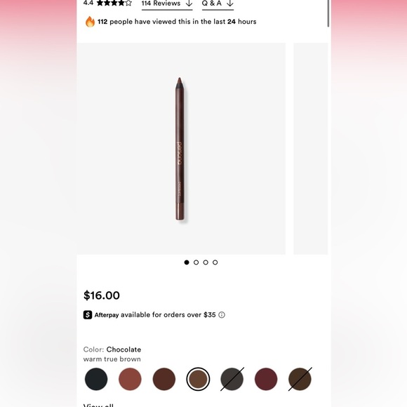 Persona Chocolate Eyeliner Pencil 24 hour waterproof - Picture 1 of 3